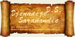 Đenadije Saramandić vizit kartica